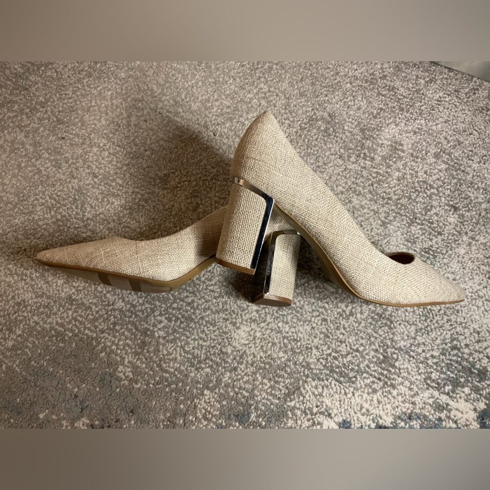 Alfani Step & Flex Jensonn Block Heel Pumps in Textured Linen - Size 10 - Picture 13 of 16